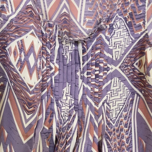 ANTHROPOLOGIE | EDME & ESYLLTE SILK SUMMER PRINTED  BLOUSE - Picture 5 of 10